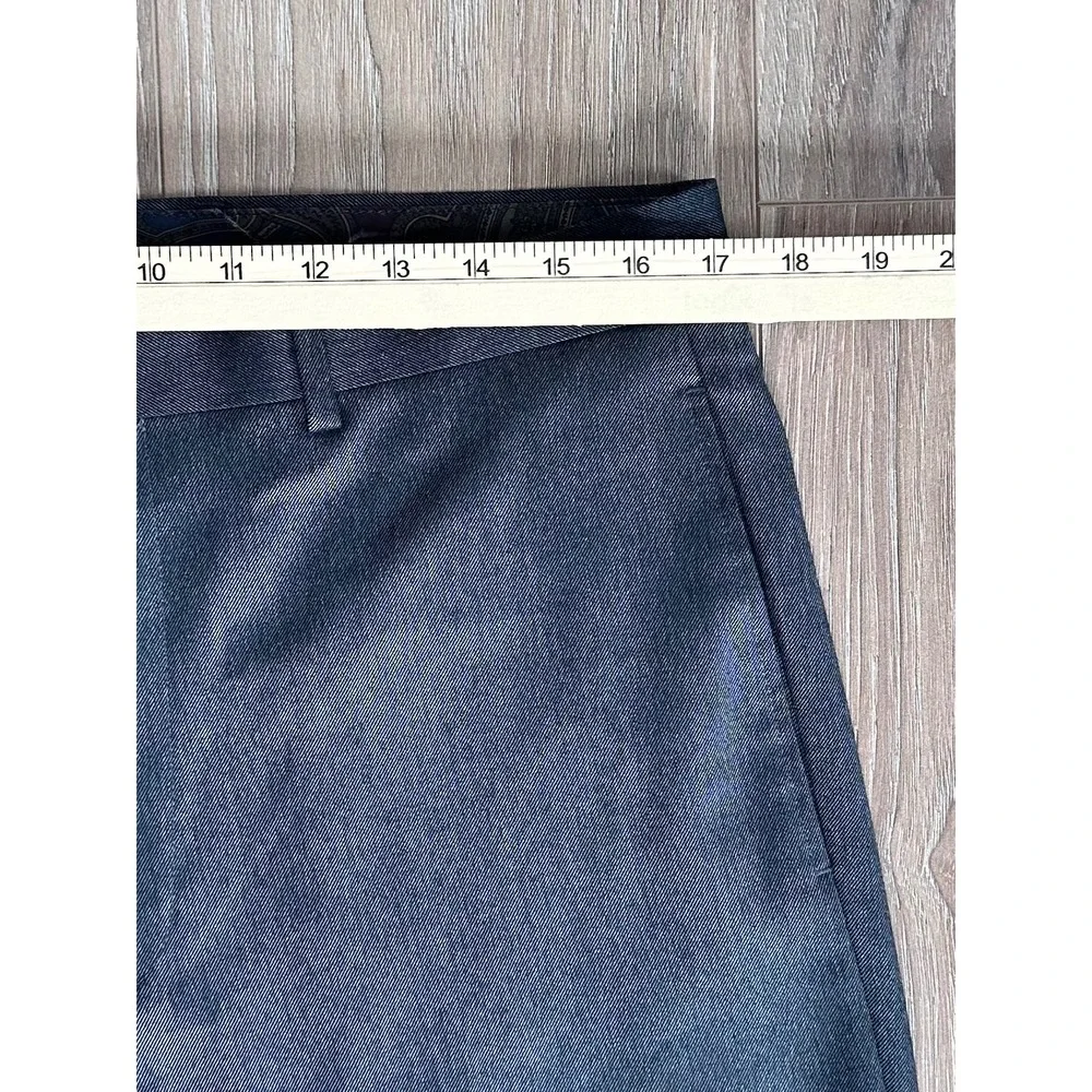 Lauren Ralph Lauren Mens Dress Pants Charcoal Gray Flat Front 34W x 34L Stretch